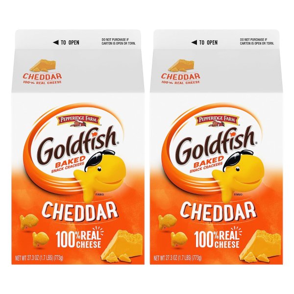 Goldfish Cheddar Crackers, 27.3 oz carton, 2 CT box