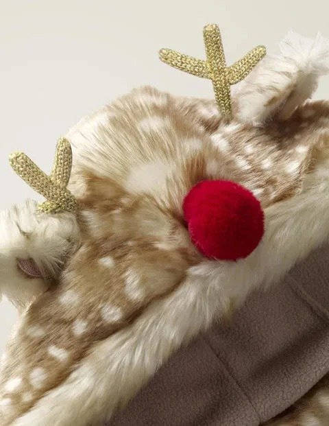 Cosy Festive Hat - Hedgehog Brown | Boden US