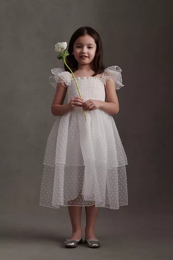 Elsa Tiered Tulle Flower Girl Dress