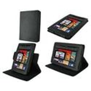 rooCASE Genuine Leather Case for Kindle Fire