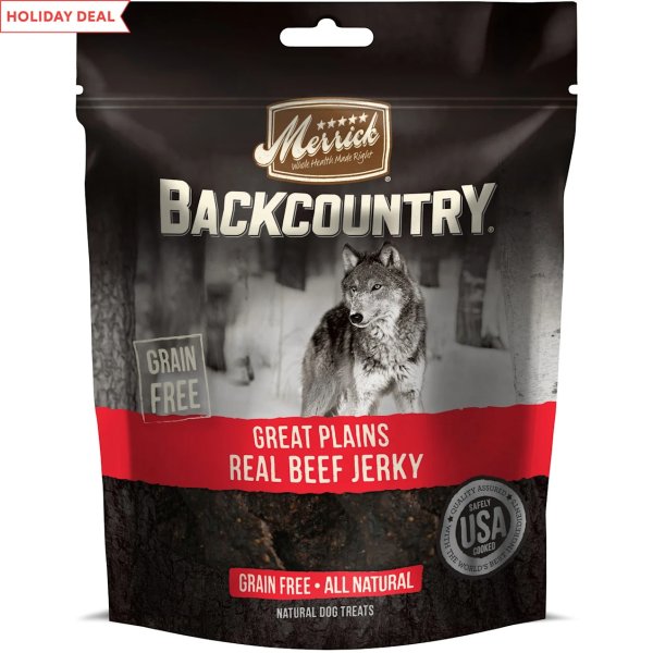 Backcountry Great Plains Real Beef Jerky Grain Free Dog Treats, 4.5 oz. | Petco