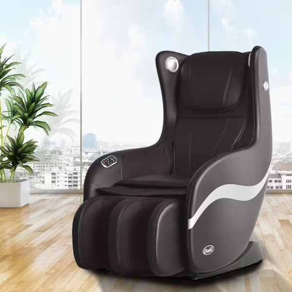 OS-Bello Brown 2D Reclining Massage Chair Featuring Bluetooth Speakers, Heating, L-Track Massage, and Zero Gravity