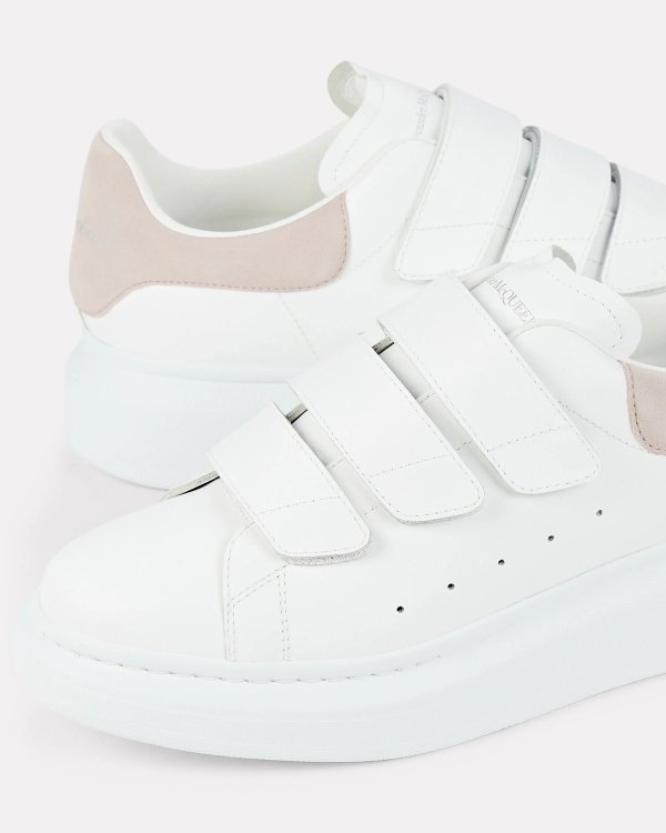 Oversized Triple Strap Leather Sneakers
