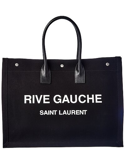 Noe Rive Gauche Canvas & Leather Tote / Gilt