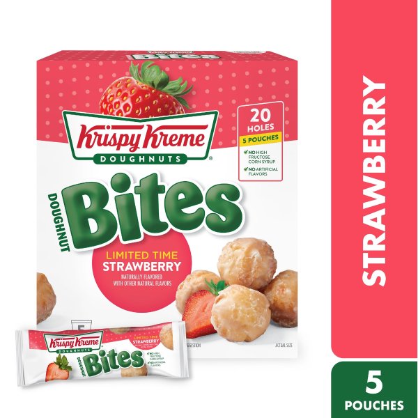 Krispy Kreme Kk Bites Strawberry 4ct 5pk