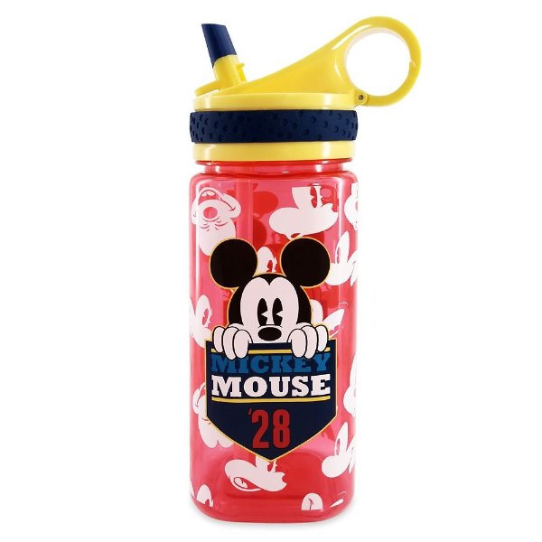 Mickey Mouse Water Bottle with Built-In Straw | shopDisney