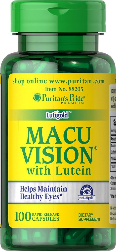 Macuvision® with Alpha Lipoic Acid and Lutein 100 Capsules | Eye Health Supplements| Puritan's Pride