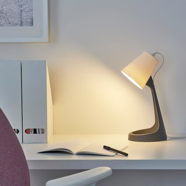 SVALLET Work lamp with LED bulb, dark gray, white - IKEA