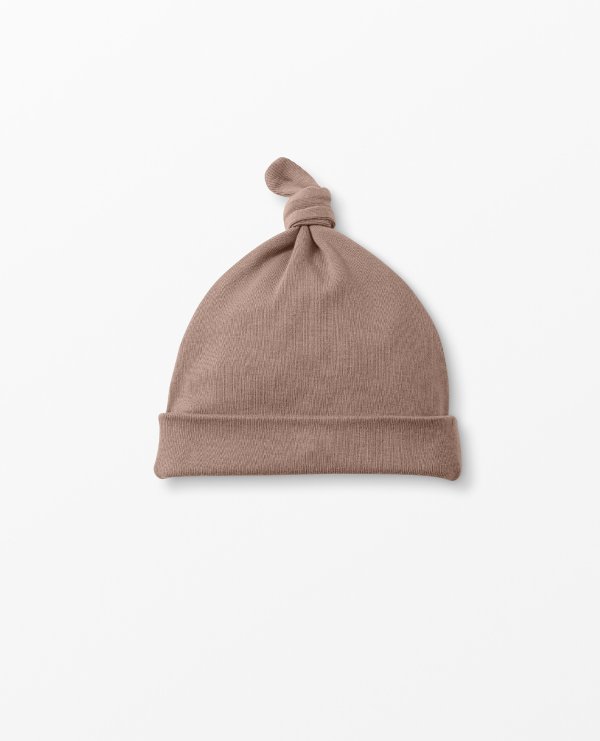 Top Knot Beanie In Organic Cotton