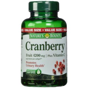 Nature's Bounty Cranberry Fruit 4200mg/ Plus Vitamin C, 250 Softgels