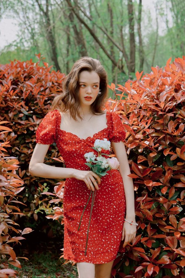 Maisy Dress - Red Print
