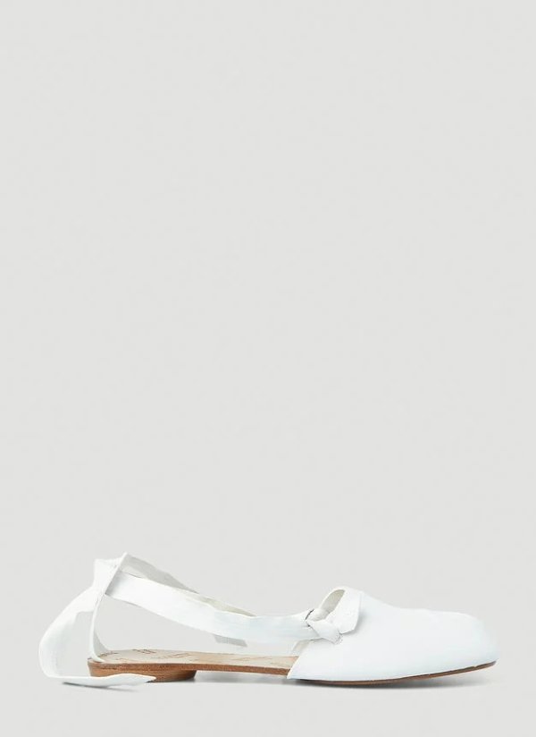 Tabi Lace Up Sandals in White