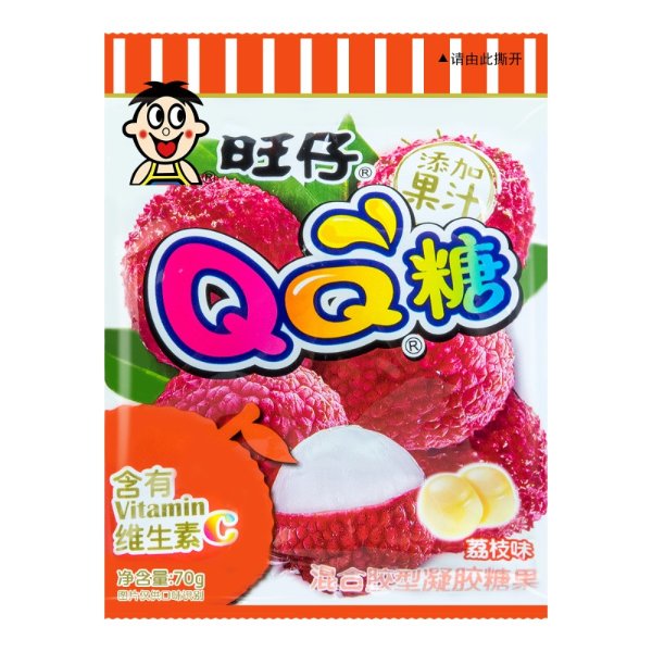 WANT WANT QQ Soft Candy Lychee Flavor 70g