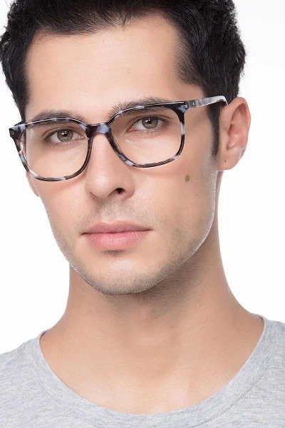 Absolutely - Square Gray Floral Frame Glasses | EyeBuyDirect