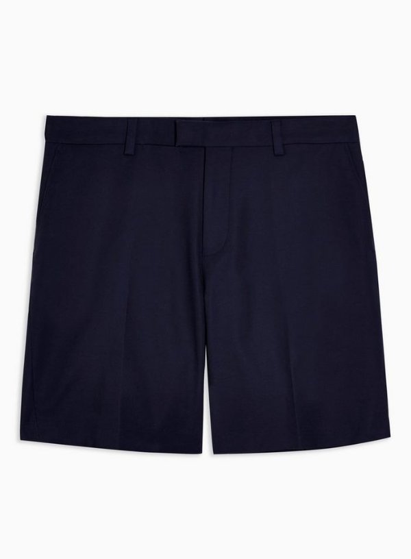 Navy Smart Chino Slim Shorts