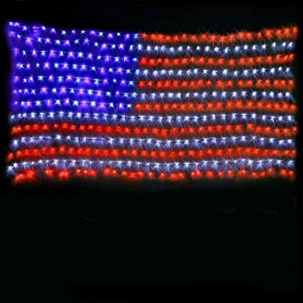 KAZOKU 美国国旗造型LED彩灯灯串，420个彩灯可防水