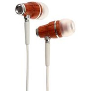 nized NRG Premium Genuine Wood In-ear Noise-isolating Headphones with Mic