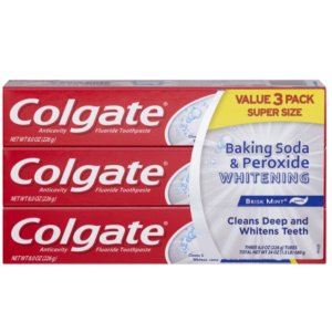Colgate Baking Soda and Peroxide Whitening Toothpaste - 8 oz, 3 Count