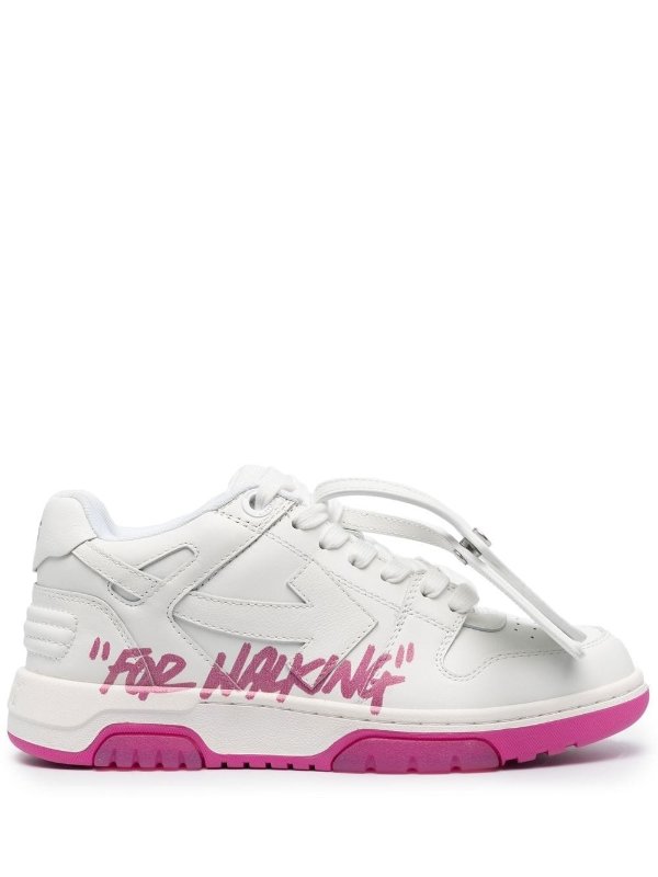 slogan-print lace-up sneakers