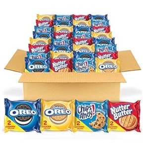 Original,Golden, CHIPS AHOY! & Nutter Butter Cookie Snacks Variety Pack, 56 Snack Packs
