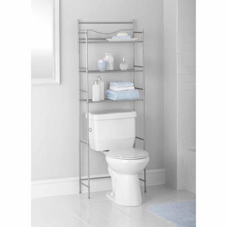 Mainstays 3-Shelf Bathroom Over the Toilet Space Saver with Liner