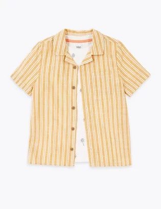 Two Piece Cotton Striped Shirt Set (2-7 Yrs)