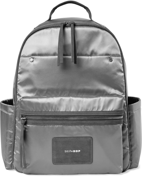 Skyler Diaper Backpack - Shiny Grey