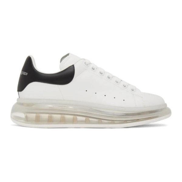 Alexander McQueen - White & Black Clear Sole Oversized Sneakers