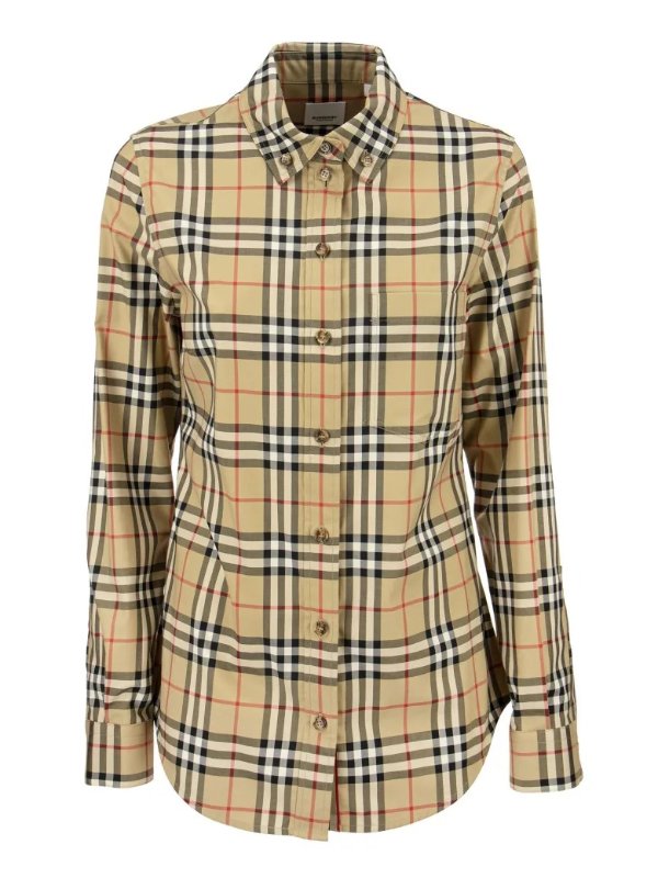 Lapwing - Button-down Collar Vintage Check Stretch Cotton Shirt