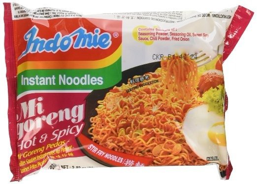 Instant Fried Noodles Spicy/Hot for 1 Case (30)