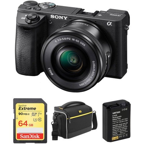 Alpha a6500 Mirrorless Digital Camera with 16-50mm Lens and Accessory Kit