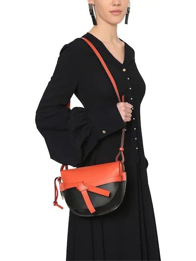 SMALL GATE COLOR BLOCK LEATHER BAG
