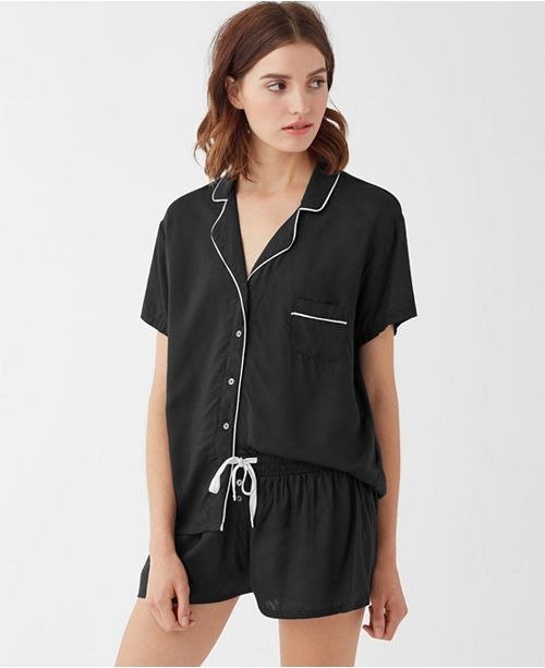 Women's Notch Collar Shortie Pajama Set, Online Only