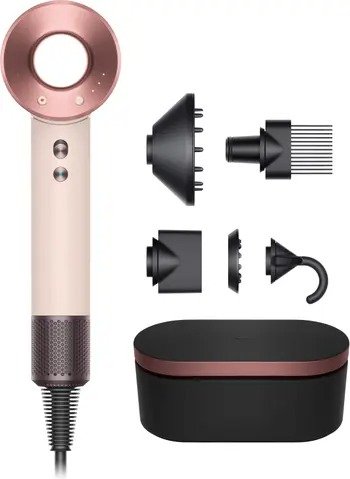 Limited-Edition Ceramic Pink & Rose Gold Supersonic Hair Dryer with Onyx & Rose Presentation Case