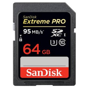 闪迪SanDisk Extreme PRO 64GB UHS-I/U3 SDXC闪存卡