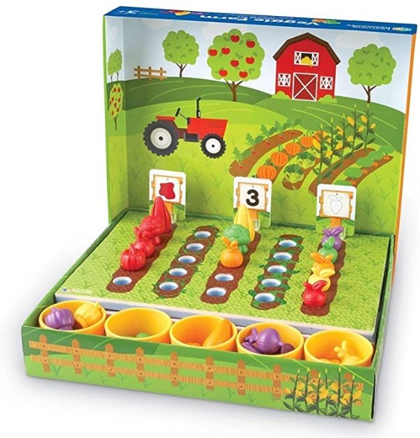 Veggie Farm Sorting Set, Food Sorting Game, 46 Pieces, Ages 3+