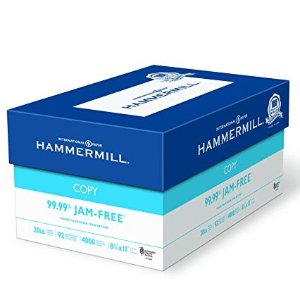Hammermill Paper, Copy, 20lb, 8.5x11, Letter, 92 Bright, 4,000 sheets