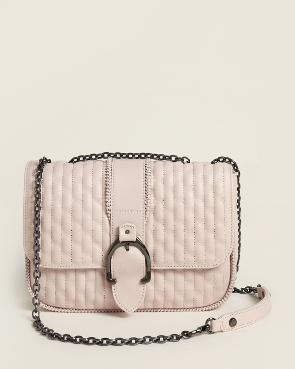 Amazone Pale Pink Leather Shoulder Bag