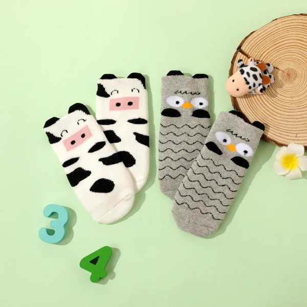 Baby / Toddler Cartoon Three-dimensional Winter Terry Non-slip Glue Socks