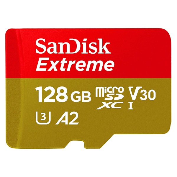 SanDisk 128GB Extreme U3 A2 microSDXC Card