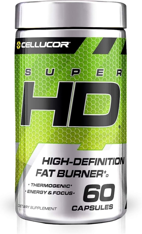 SuperHD Thermogenic for Men & Women - Body Support, Improve Focus, Increase Energy - Premium Acetyl L-Carnitine, Green Tea Extract, Capsimax Cayenne Pepper, & More - 60 Diet Pills