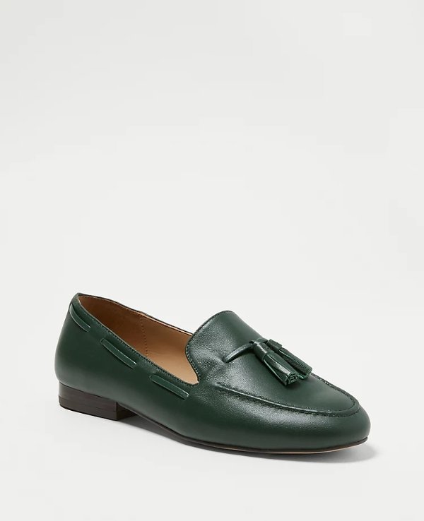 Tasseled Leather Loafers | Ann Taylor