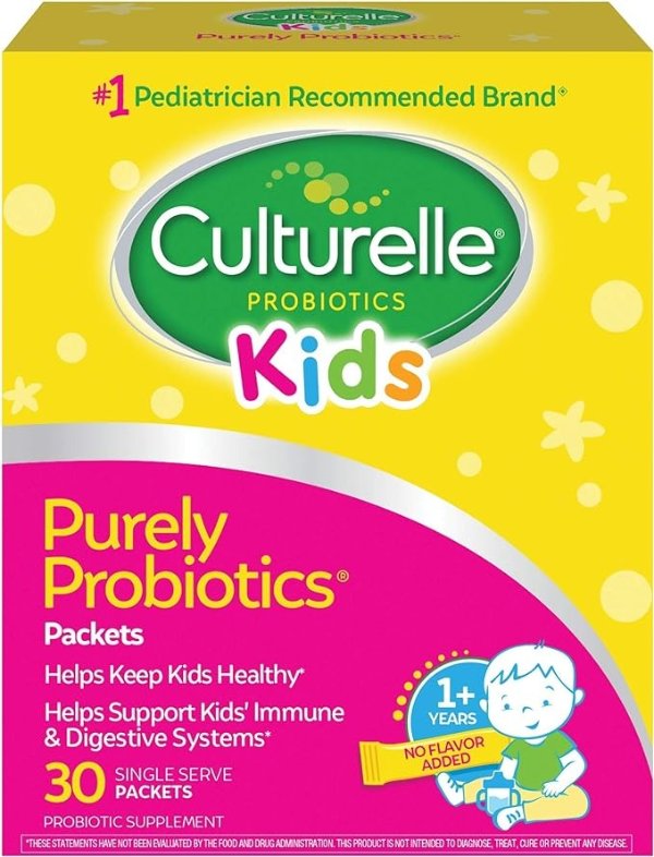 Kids Packets Daily Probiotic Formula, One Per Day Dietary Supplement, Contains 100% Naturally Sourced Lactobacillus GG –The Most Clinically Studied Probiotic†, 30 Count