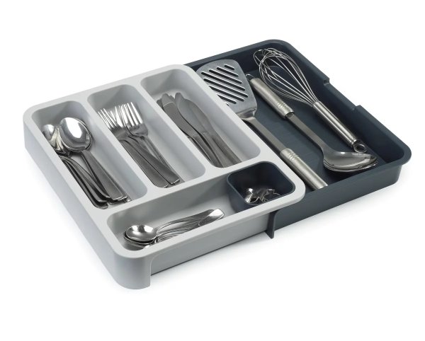 85042 DrawerStore Expandable Cutlery Tray, Gray