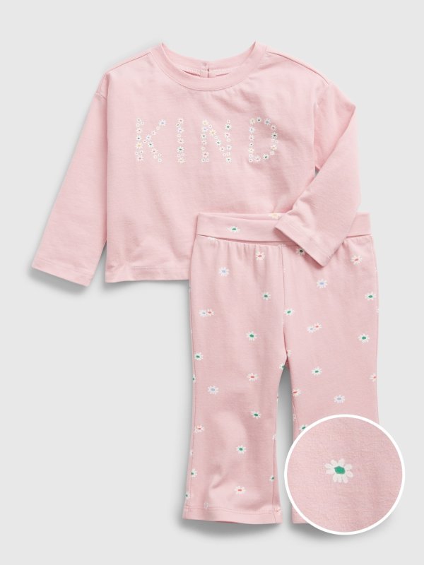 Baby 100% Organic Cotton Two-Piece Outfit Set