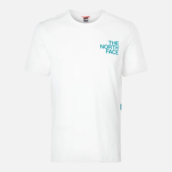 Men's Graphic Flow 1 T-Shirt - TNF White/Fanfare Green