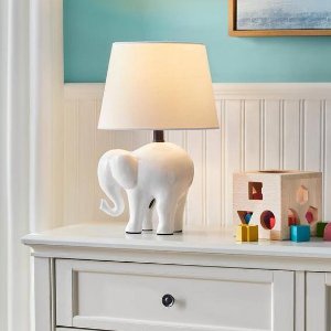 Hampton Bay19 in. White Novelty Table Lamp with Ceramic Base