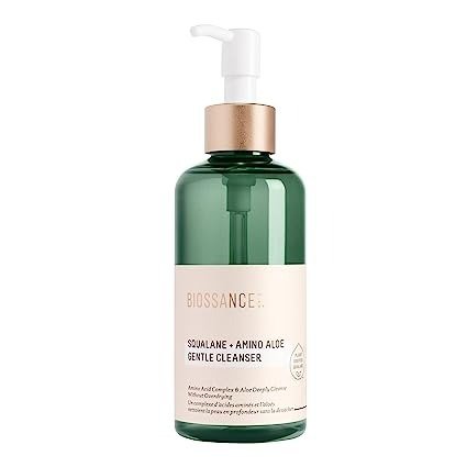 Squalane + Amino Aloe Gentle Cleanser. Foaming Gel Face Wash to Deeply Clean Pores and Remove Makeup. Hydrating, Non-Stripping Formula (6.76 fl oz)