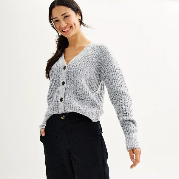 Women's Sonoma Goods For Life® Cozy Button Front Cardigan