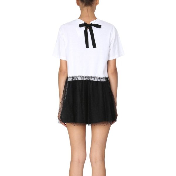 REDValentino Bow Detailed Tulle Top